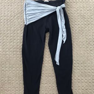 Free People FP Movement Black Leggings Gray Tie S